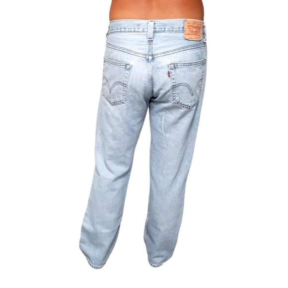 Levi's Vtg 90'S 505 Straight Leg Light Wash Men's Jean's Sz:34x32 (Rare Red Tab) - Picture 4 of 16